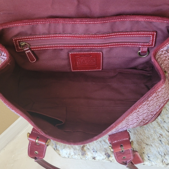 Coach Maroon Soho Satchel - Picture 6 of 6